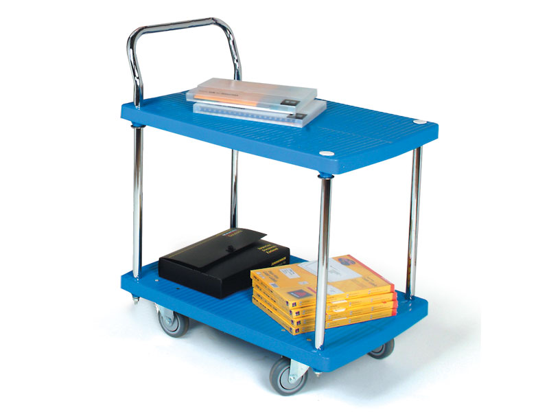 Buy 2 Shelf Plastic Office Trolley Free Delivery