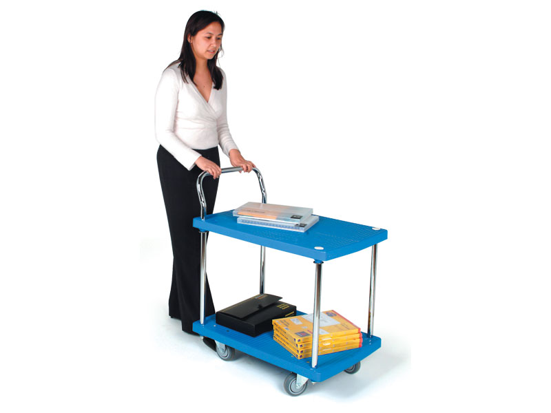Buy 2 Shelf Plastic Office Trolley Free Delivery
