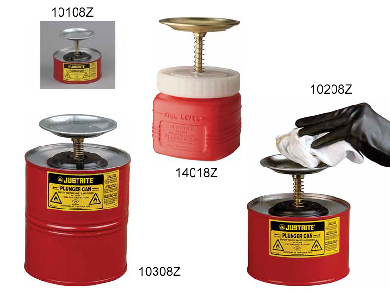 Plunger Can Metallic Safety Cans & Funnels