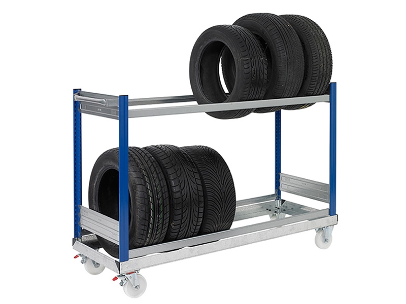 2 Shelf Tyre Trolleys Free Delivery