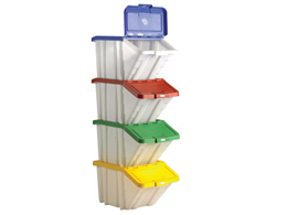 Bins With Removable Hinged Lids