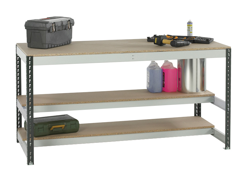 Bolt Free Workbench Chipboard 2x Shelf Delivery Bolt Free Workbench With Two Lower Shelves