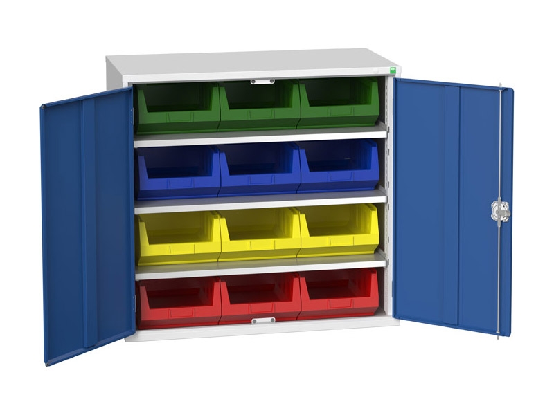 Galvanised Bin Cupboard 12 x No.5 Bins Free Delivery
