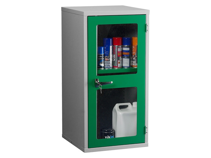Polycarbonate Door Floor Standing Slim 1 Shelf Cabinet Cabinets