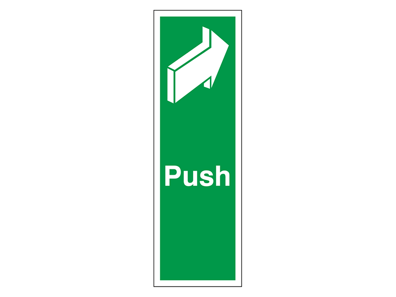"Push" Fire Exit Sign Free Delivery