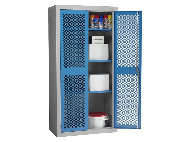 Steel Mesh Cabinet Double Door 3 Shelves Free Delivery
