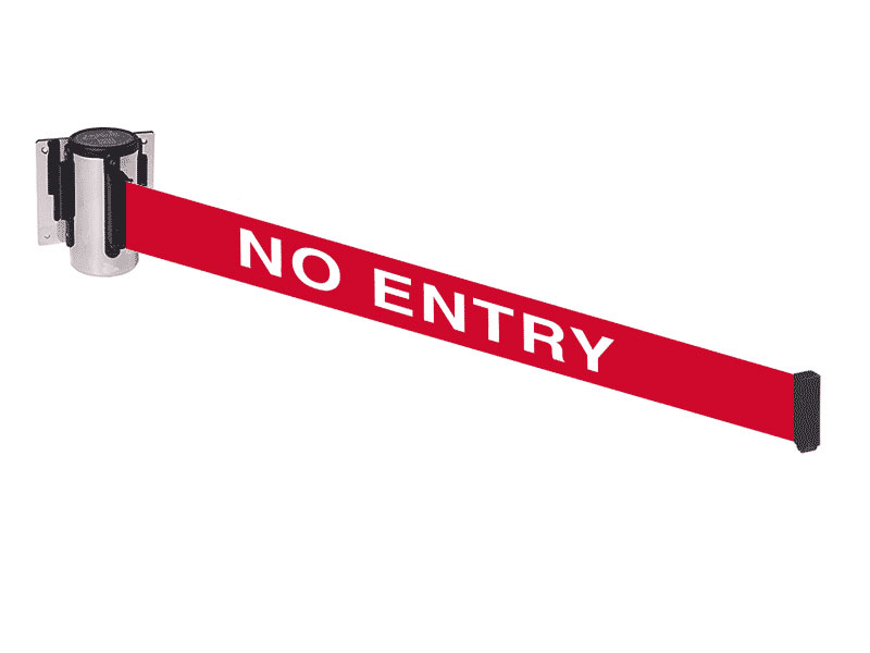 wall fixed belt barriers no entry