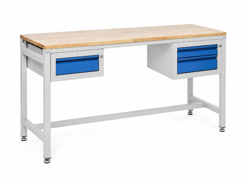 1600mm Workbench with 1 Drawer and 2 Drawer