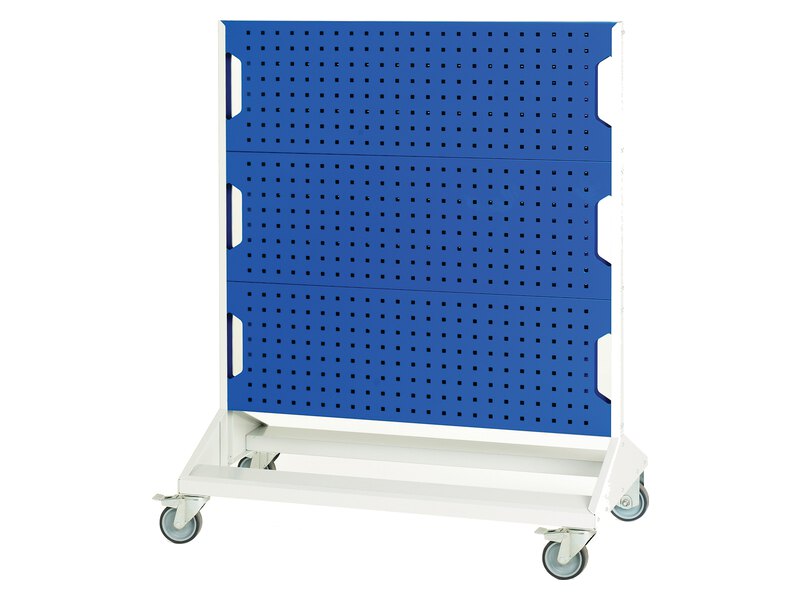 Perfo Panel Trolley (6 Panels, Light Grey / Blue)
