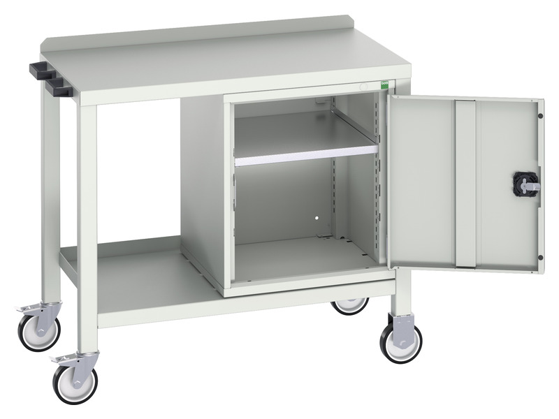 Mobile Workbench with Storage (Steel, Light Grey)