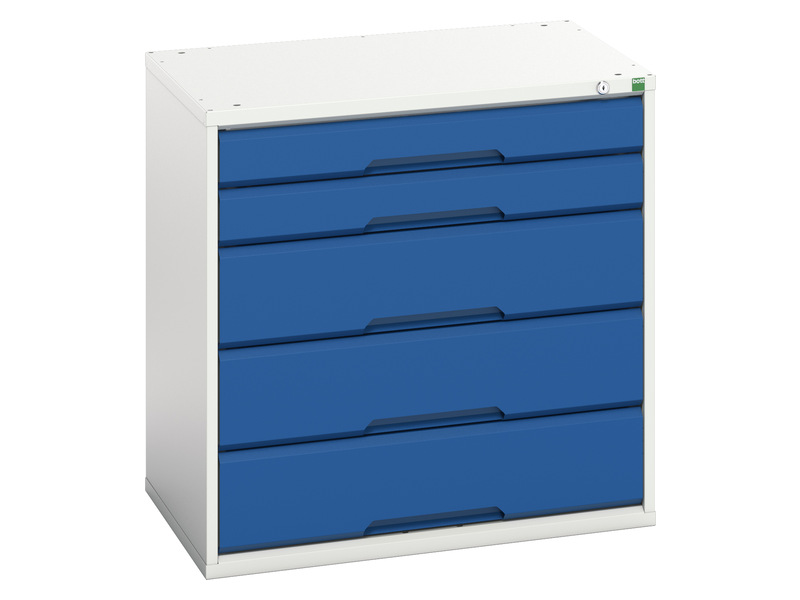 Tool Cabinet (2 x 100, 3 x 175, Light Grey / Blue)
