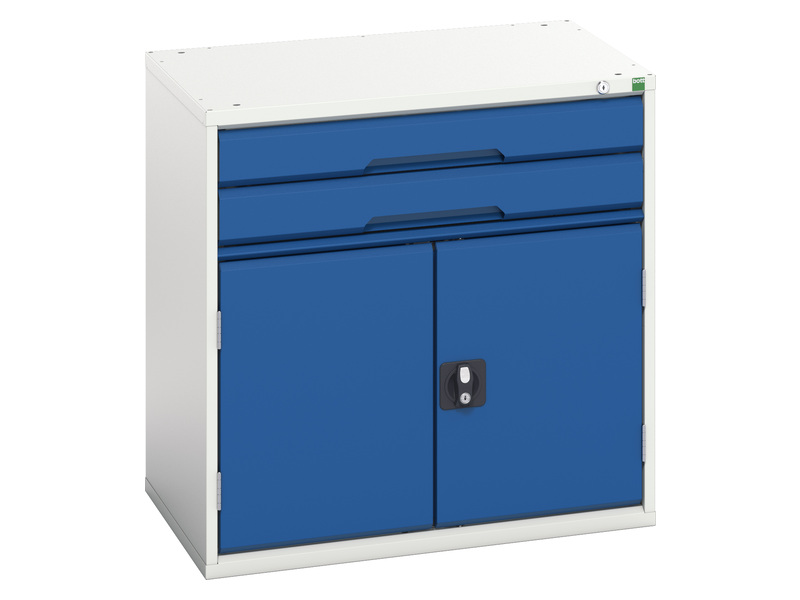 Lockable Tool Cabinet (2 x 100, Light Grey / Blue)