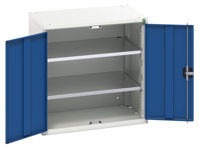 Tool Storage Cupboard (800H x 800W x 550L, Light Grey / Blue)