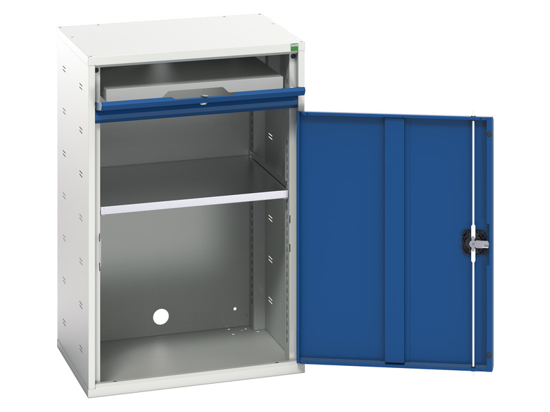 Computer Cabinet (Light Grey / Blue)