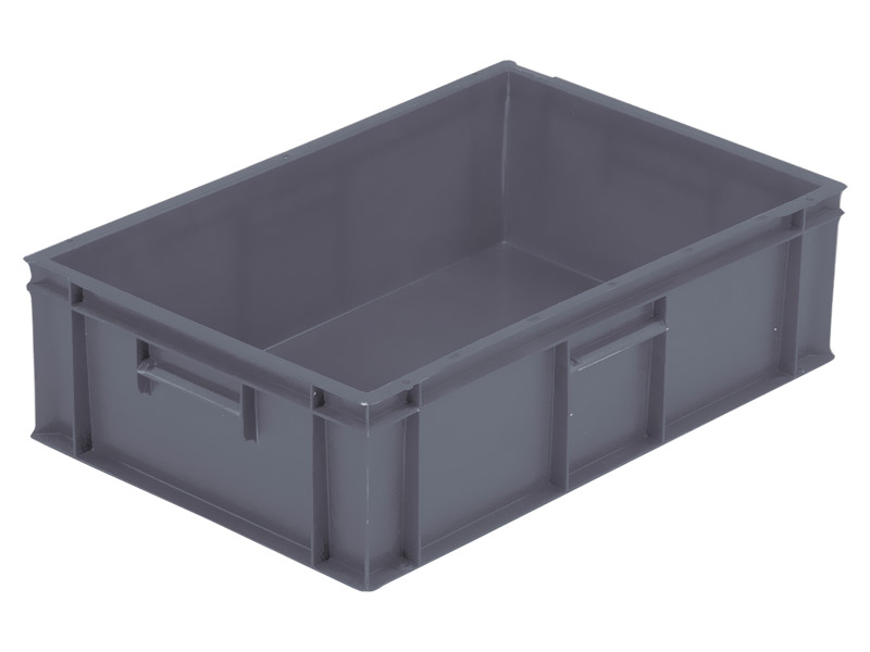 Plastic Stack and Nest Containers (Grey)