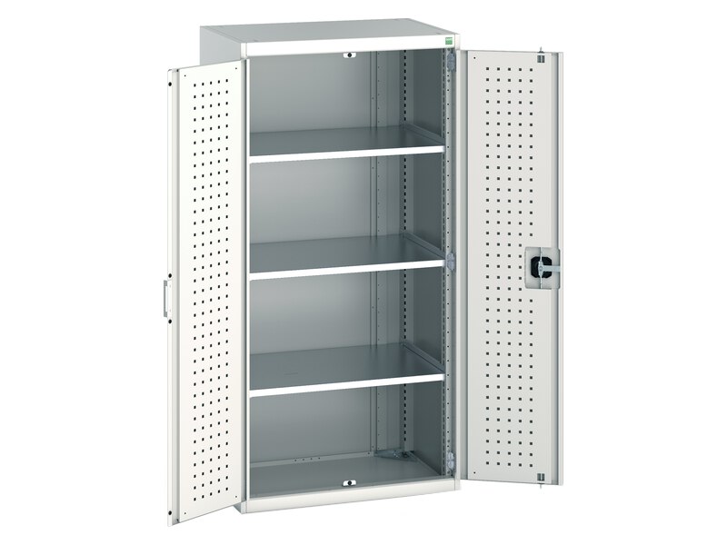 Perfo Door Cupboard (1600H x 800W x 525L, Light Grey)