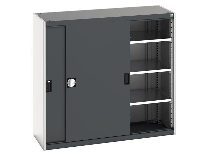Cabinet with Sliding Doors (1200H x 1300W x 525L, Light Grey / Anthracite Grey)