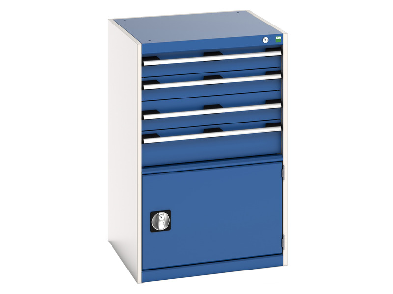 Tool Cabinet Drawers (1000H x 650W x 650L, Light Grey / Blue)