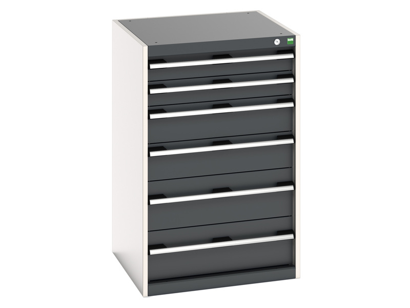 Narrow Multi Drawer Cabinet (1000H x 650W x 650L, Light Grey / Anthracite Grey)