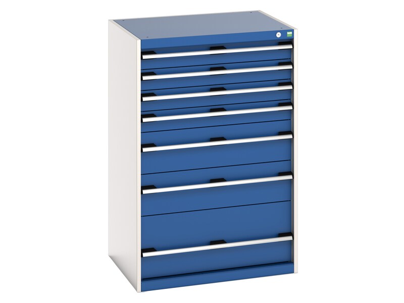 Garage Drawer Cabinet (1200H x 800W x 650L, Light Grey / Blue)