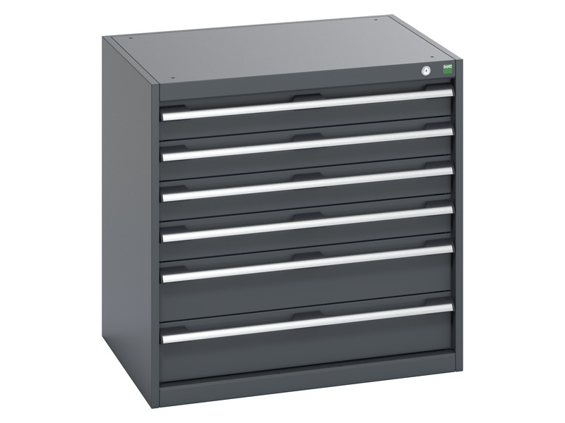 Metal Drawer Cabinet (800H x 800W x 650L, Anthracite Grey / Anthracite Grey)
