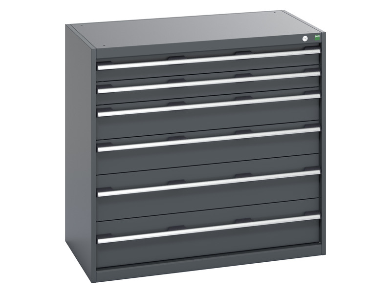 Parts Cabinet with Drawers (1000H x 1050W x 650L, Anthracite Grey / Anthracite Grey)