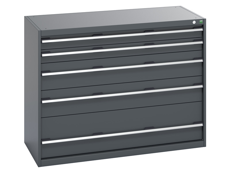 Tool Cabinet with Drawers (1000H x 1300W x 650L, Anthracite Grey / Anthracite Grey)