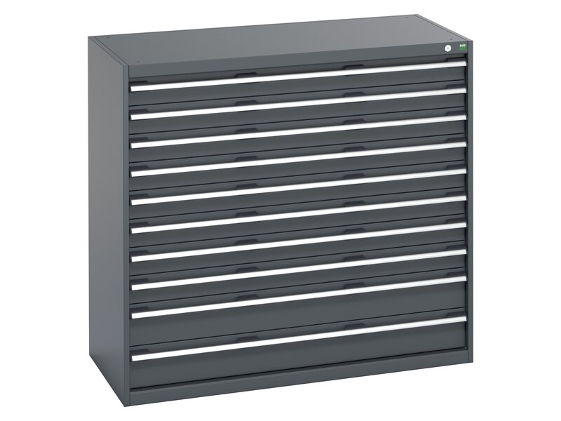 Factory Tool Cabinet (1200H x 1300W x 650L, Anthracite Grey / Anthracite Grey)
