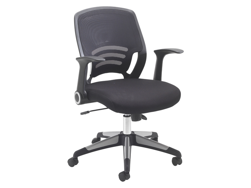 Mesh Office Chair With Folding Arms