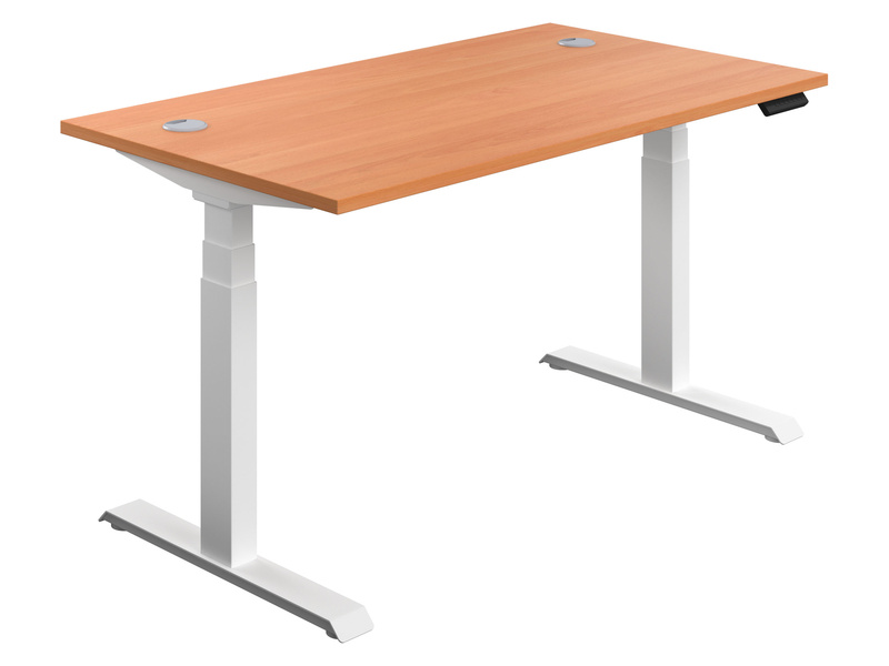 Adjustable Standing Desk (630-1290H x 1200W x 800L, Beech / White)