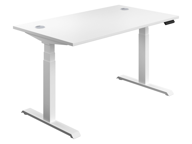 Adjustable Standing Desk (630-1290H x 1200W x 800L, White / White)