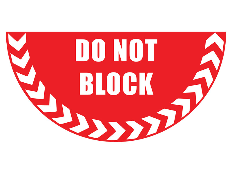 Do Not Block Floor Graphic Marker