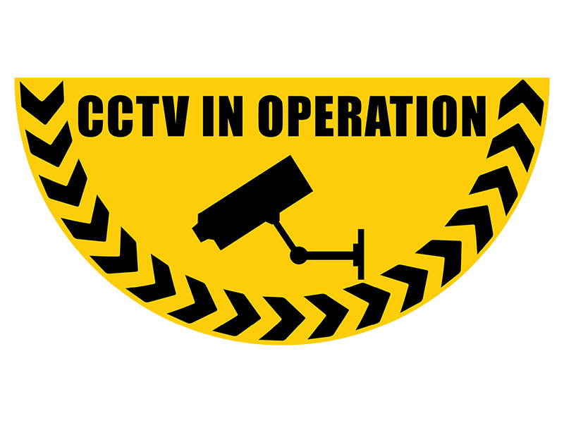 CCTV In Operation Floor Graphic Marker