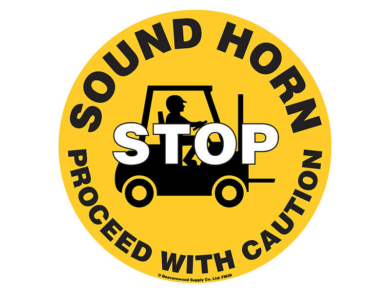 Stop Sound Horn Floor Symbol Marker