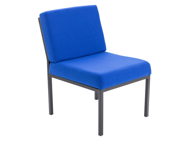 Fabric Reception Chairs (Royal Blue)