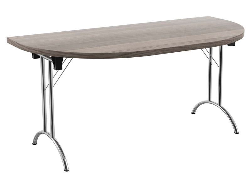 Folding Meeting Room Tables (Grey Oak / Silver)