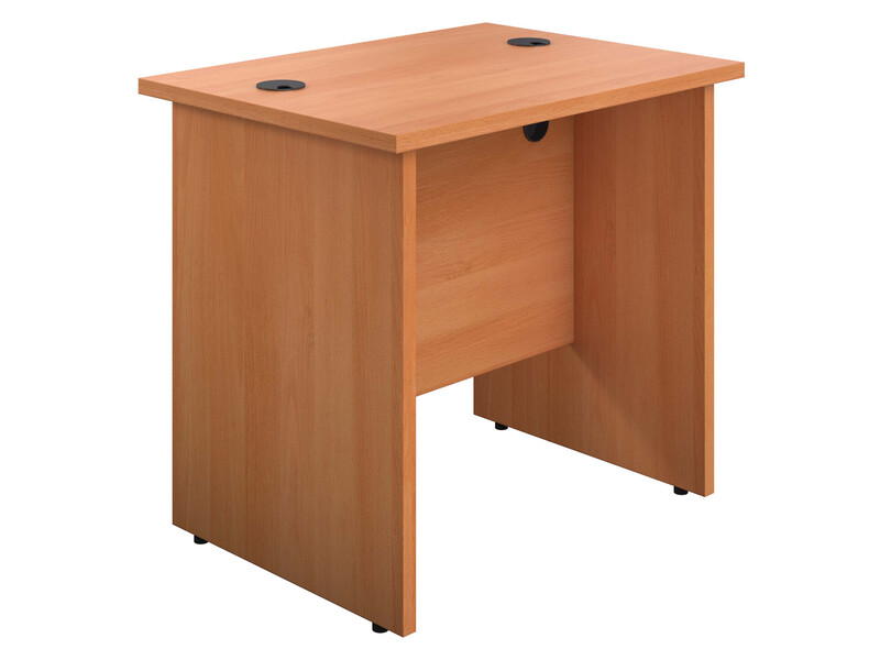Wood Office Desk (730H x 800W x 600L, Beech)