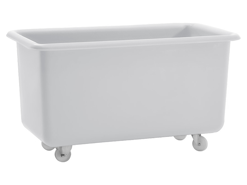 Plastic Tub on Wheels (455L, White)