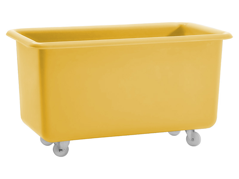 Plastic Tub on Wheels (455L, Yellow)