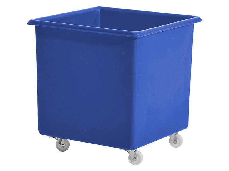 Plastic Tub on Wheels (72L, Blue)