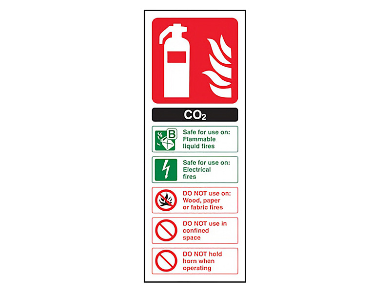 CO2 Fire Extinguisher Sign (PVC Rigid)