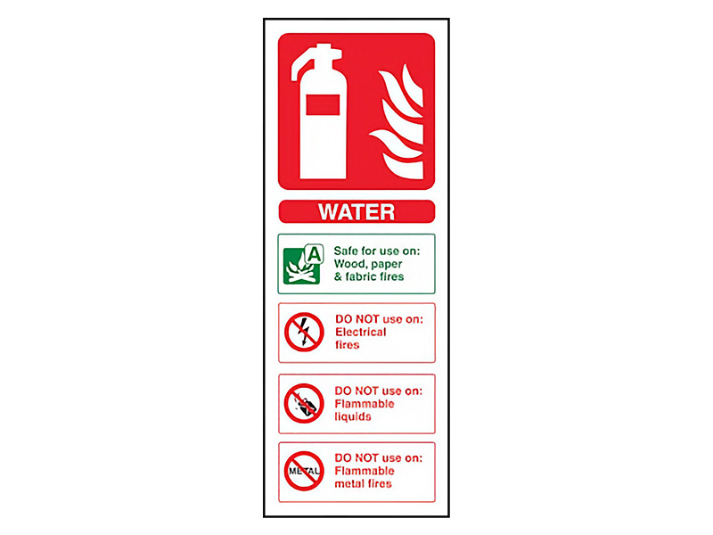 Water Fire Extinguisher Sign (PVC Rigid)