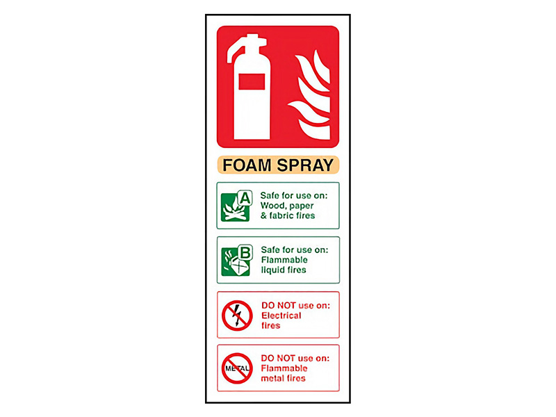 Foam Fire Extinguisher Sign (PVC Rigid)