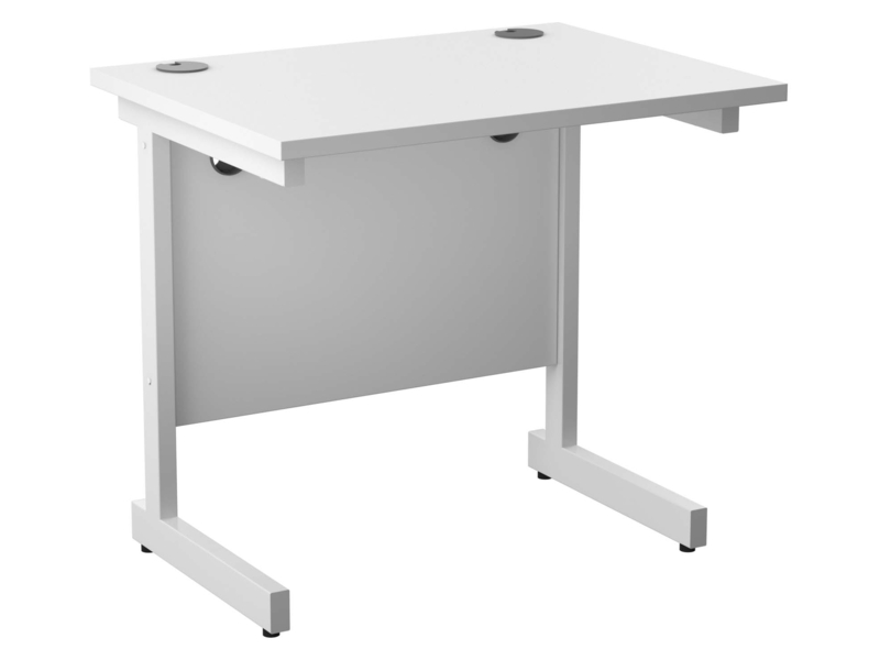 Ergonomic Desk (730H x 800W x 600L, White / White)