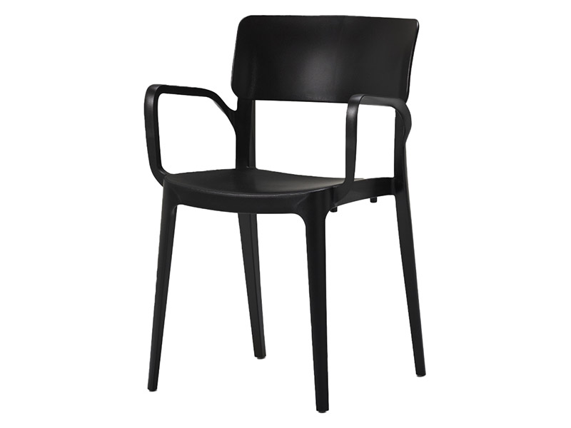 Vivo Polypropylene Arm Chair (Black)