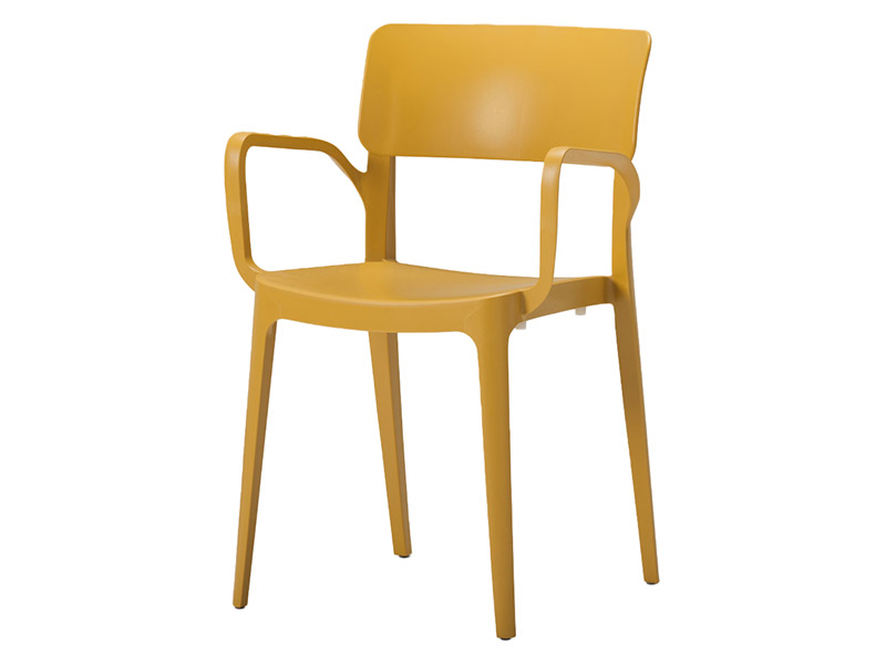 Vivo Polypropylene Arm Chair (Mustard)