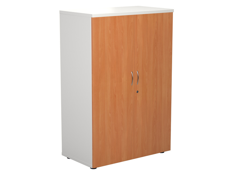 Home Office Cupboard (White / Beech)