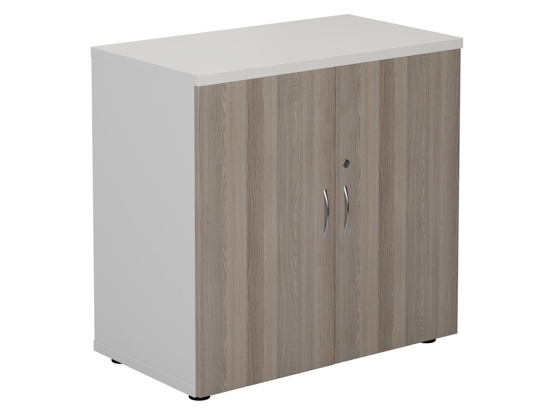 Lockable Office Cupboard (Grey Oak)