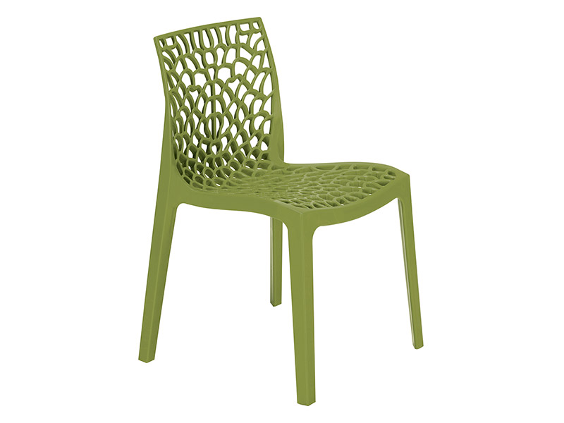 Zest Polypropylene Outdoor Side Chair (Anise Green)