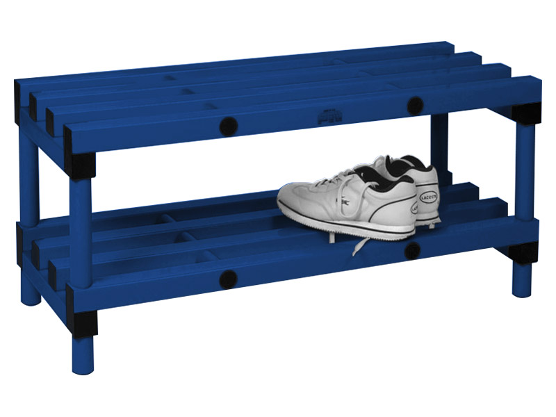 Plastic Locker Room Benches (450H x 1000W x 400D, Blue)